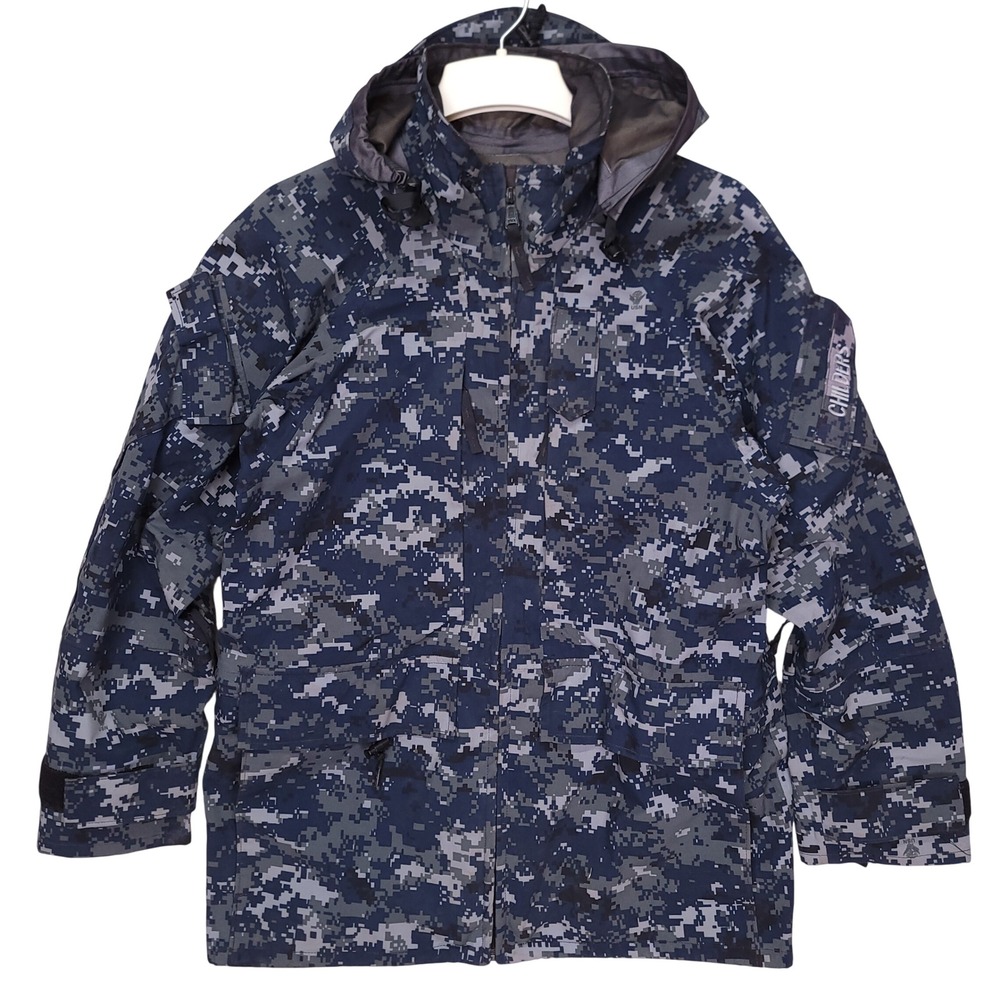 US Navy NWU Type III Gore-Tex Parka Digital Blue Camo Small Regular Jacket